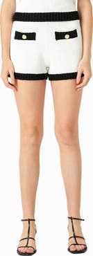 Endless Rose Contrast Trim Knit Shorts