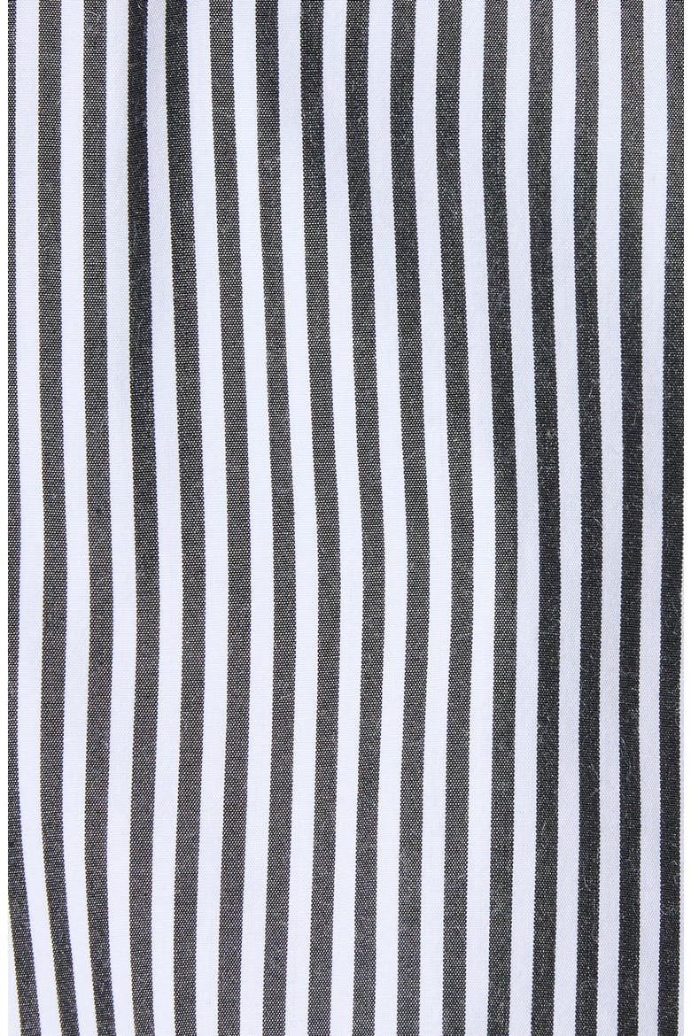 Stripe Cotton Blend Button-Up Shirt, Alternate, color, WHITE/ BLACK