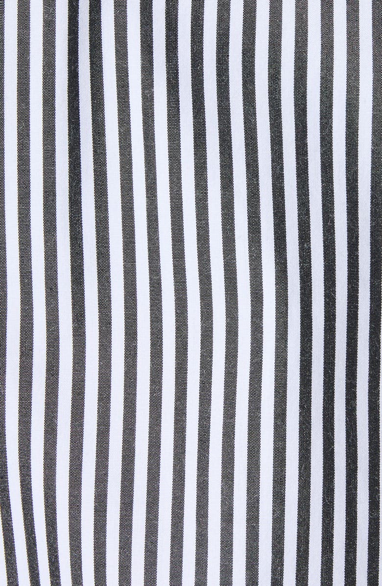 TOM FORD Stripe Cotton Blend Button-Up Shirt, Alternate, color, White/ Black