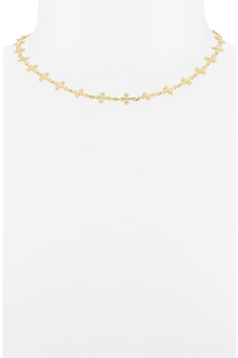 Cross Chain Necklace, Alternate, color, GOLD