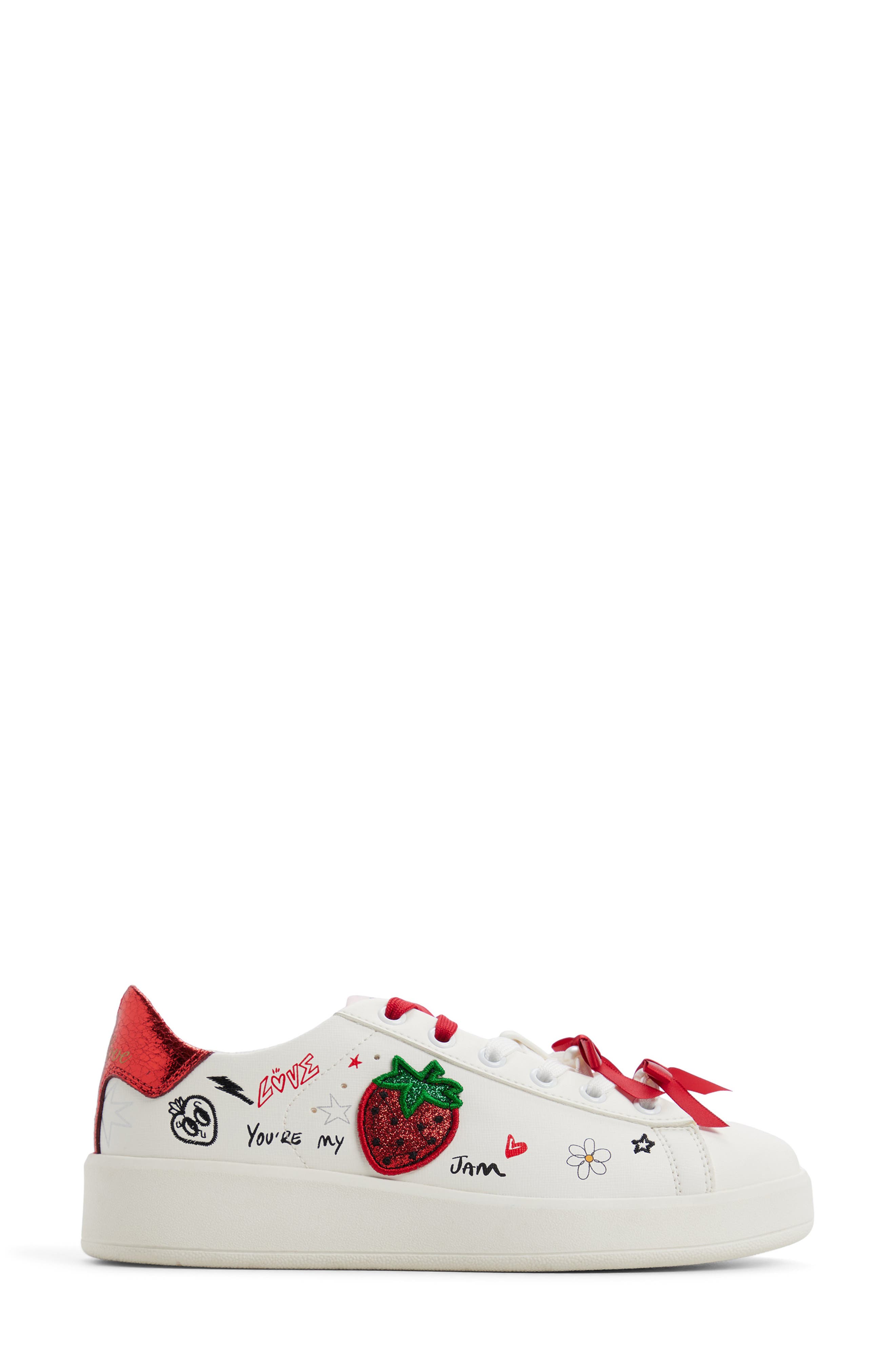 ALDO Love Platform Sneaker, Alternate, color, White