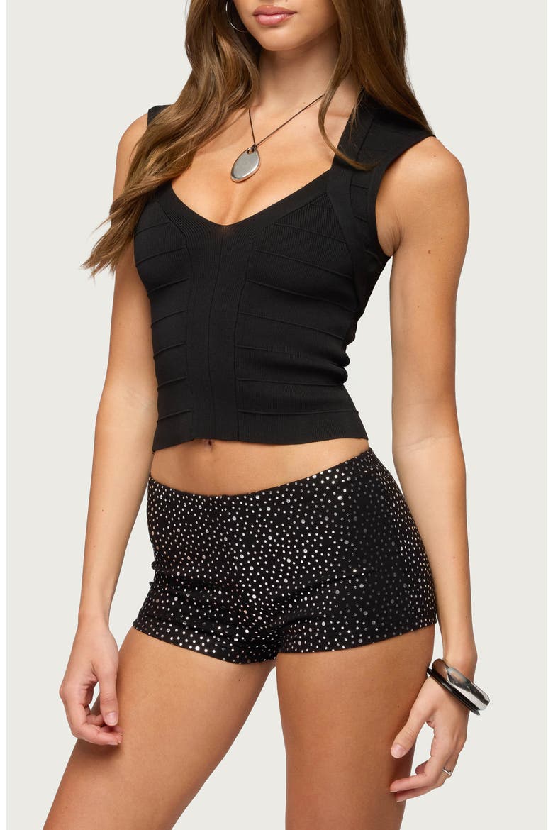Yumei Bandage Crop Top, Alternate, color, BLACK