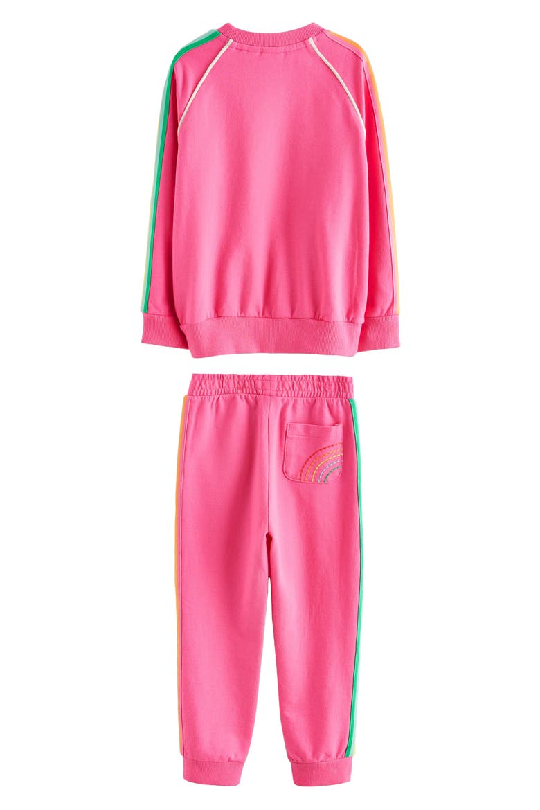 Kids' Side Stripe Cotton Sweatshirt & Joggers Set, Alternate, color, PINK