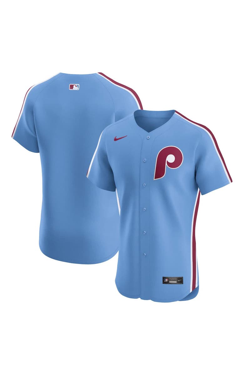 Nike Men's Nike Light Blue Philadelphia Phillies Alternate Elite Jersey, Alternate, color,