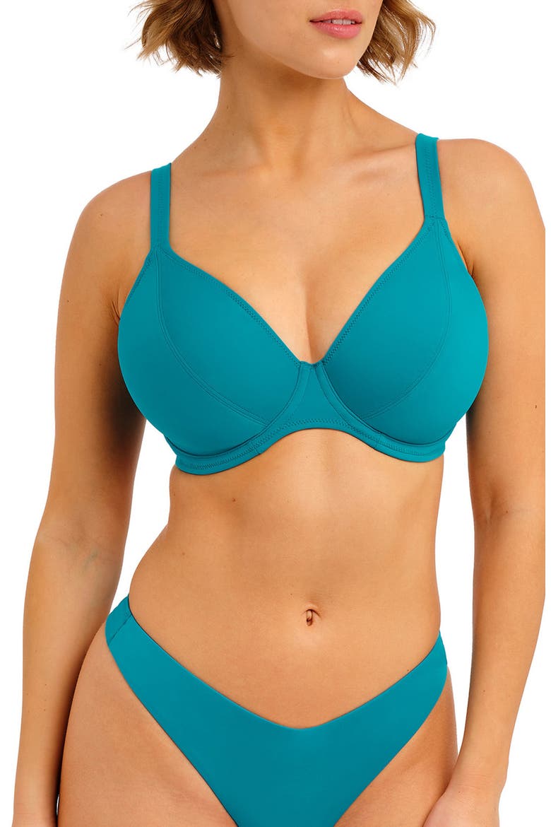Jewel Cover Underwire Bikini Top, Main, color, PLAIN MOONSTONE