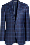 Emporio Armani Navy Windowpane Check Virgin Wool Sport Coat