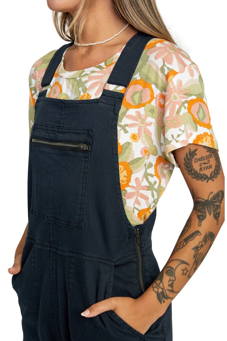 Peace Mission 2 Overalls, Alternate, color, BLACK