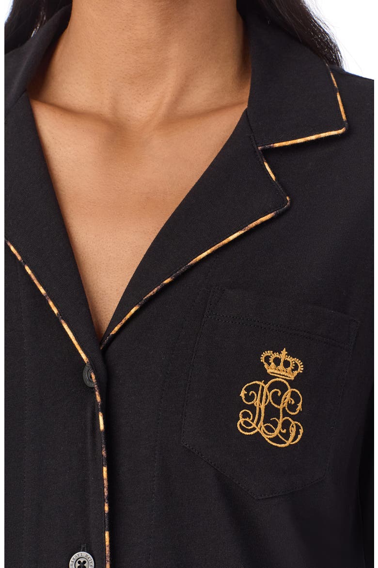 Long Sleeve Pajamas, Alternate, color, BLACK