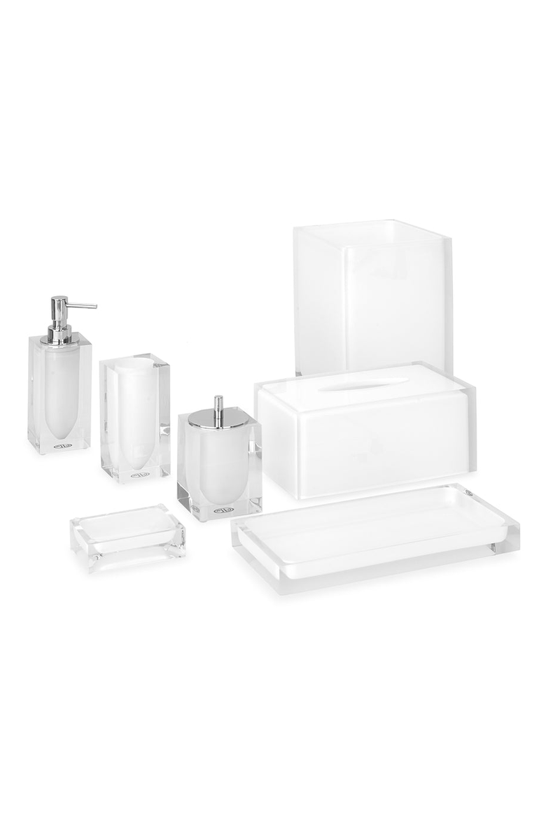 Hollywood Long Tissue Box, Alternate, color, White