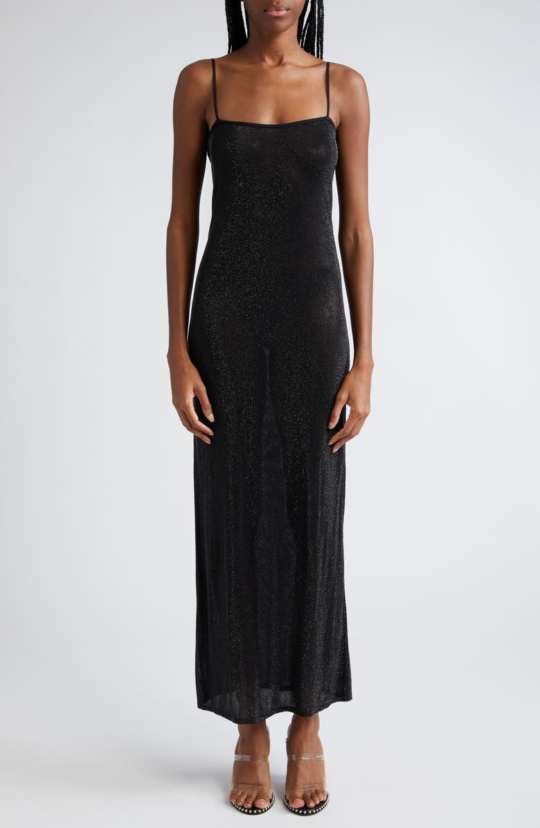 Alexander Wang Crystal Embellished Slipdress, Main, color, 