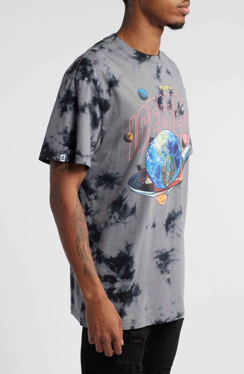 ICECREAM Eat Up Oversize Tie Dye Cotton Graphic T-Shirt, Alternate, color, Castle Rock