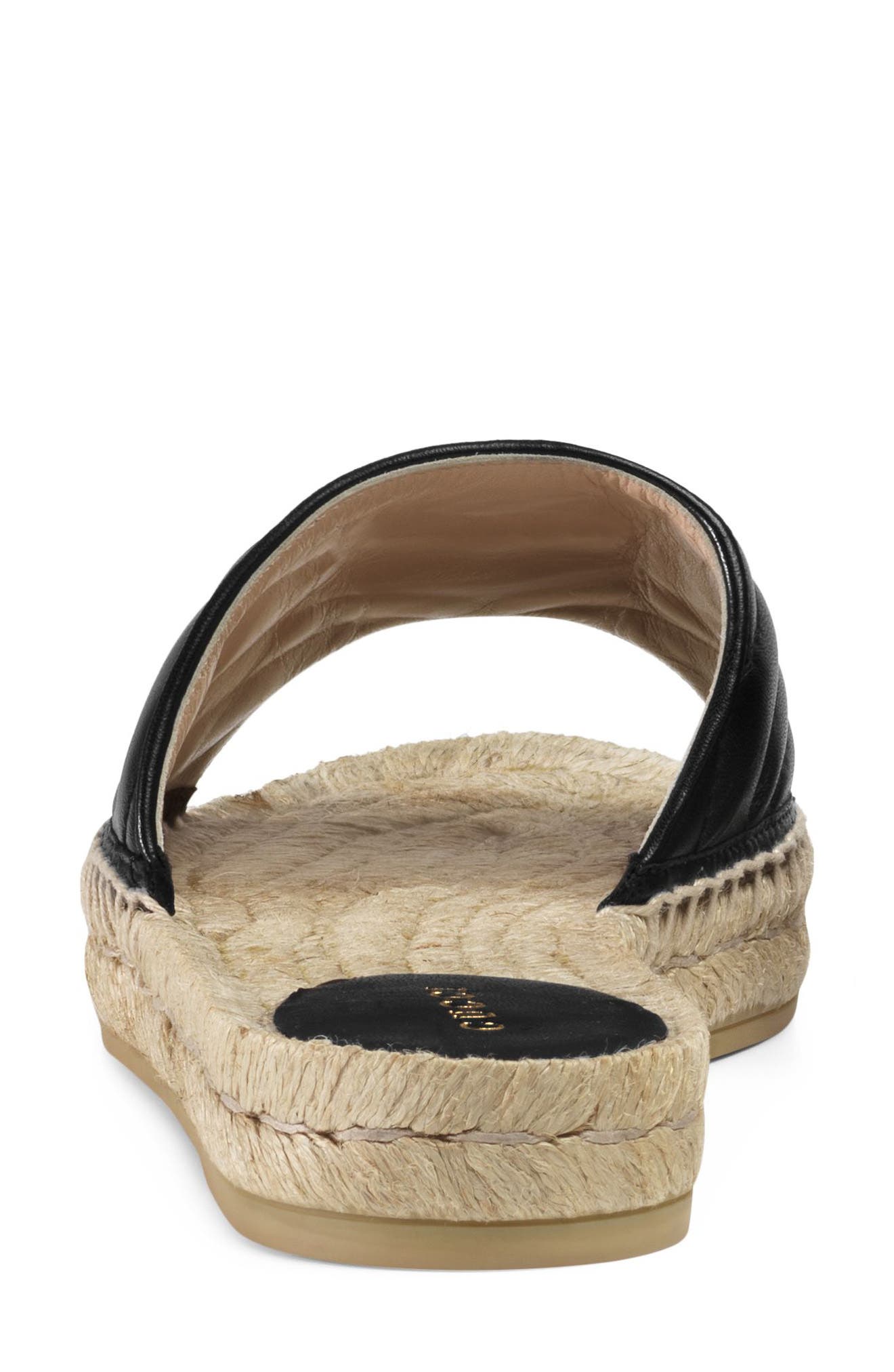 Gucci Pilar GG Matelassé Espadrille Slide Sandal, Alternate, color, 