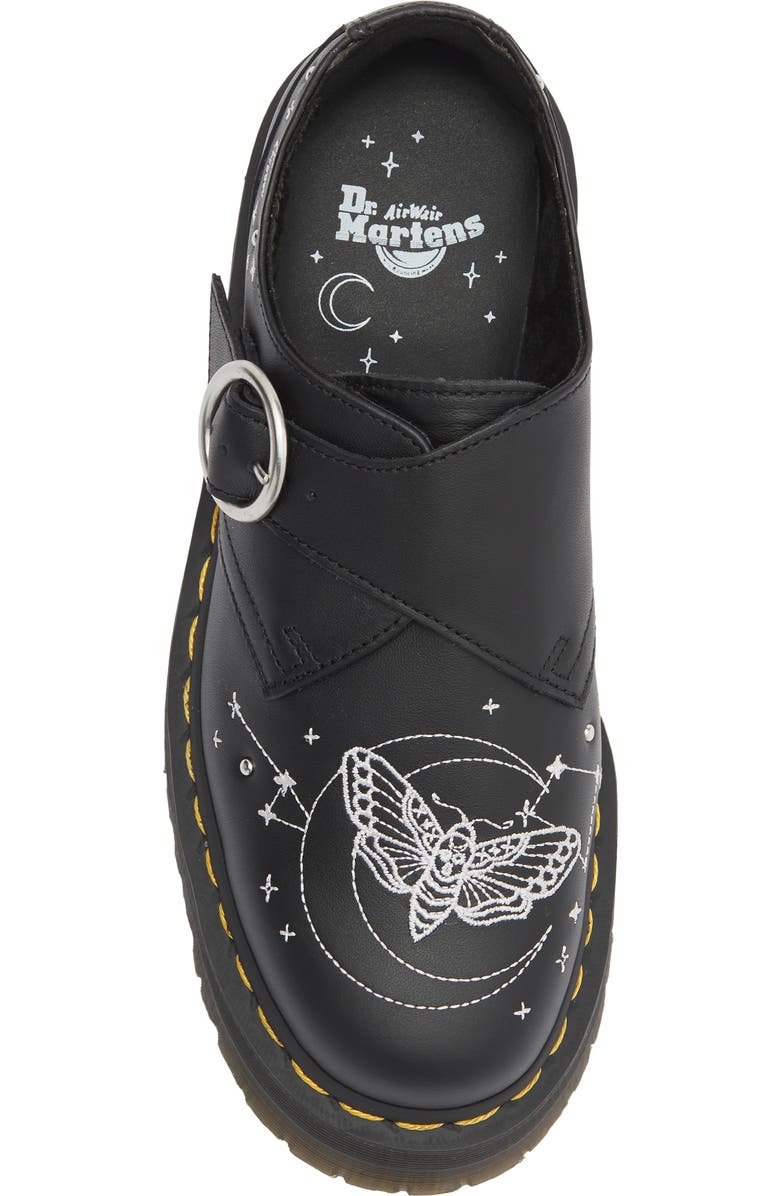 Dr. Martens Celestial Moth Monk Strap Platform Loafer, Alternate, color, Black