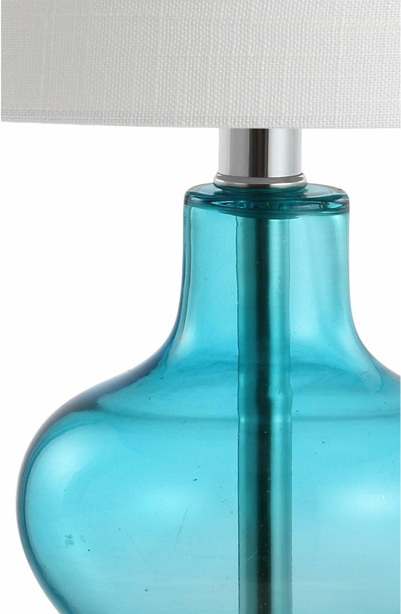 JONATHAN Y Mer Glass/Metal LED Table Lamp, Alternate, color, Aqua