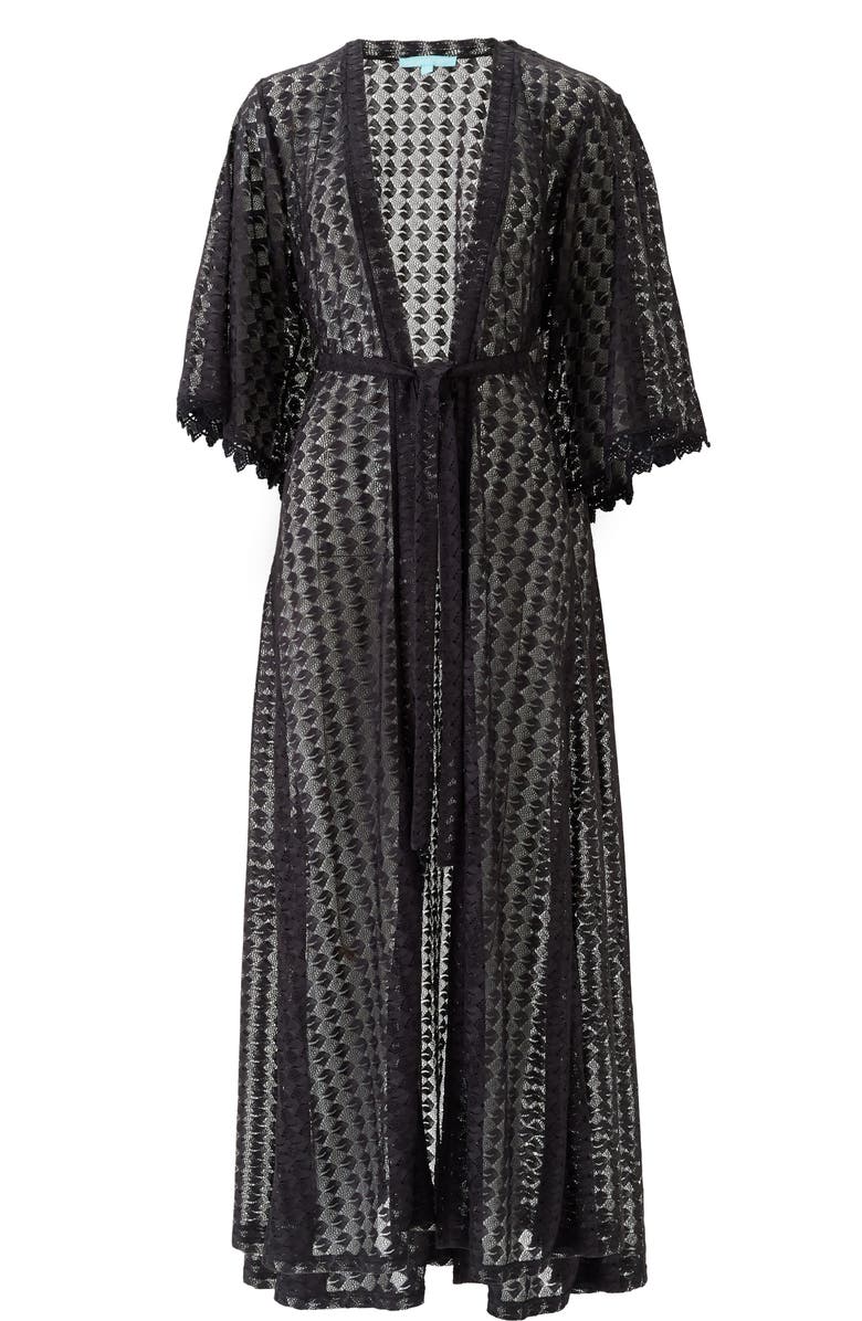Melissa Odabash Tali Knit Cover-Up, Alternate, color, Black