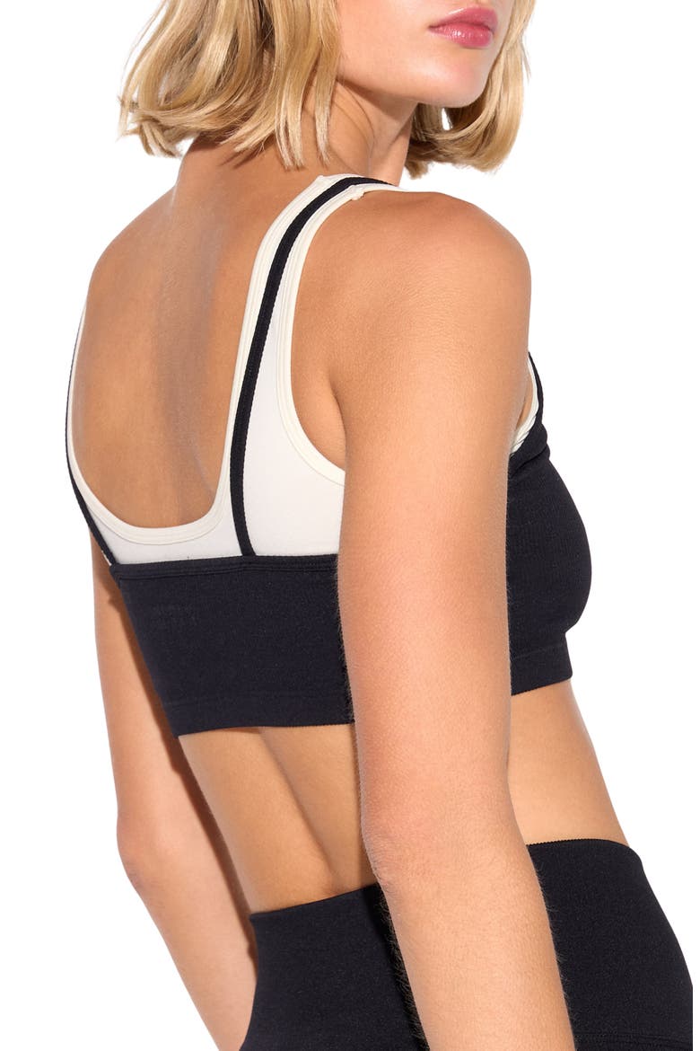 Gemini Longline Sports Bra, Alternate, color, BLACK