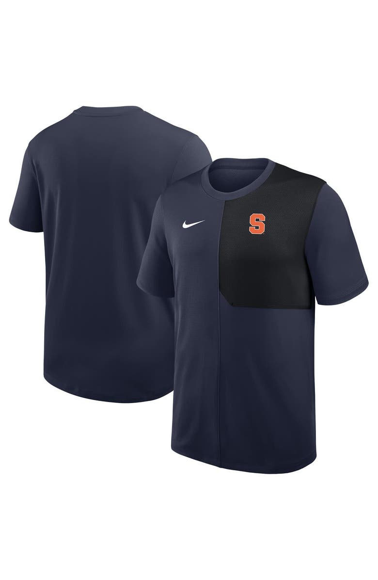 Nike Men's Nike Navy Syracuse Orange 2025 Sideline UV Performance Coach T-Shirt, Main, color,