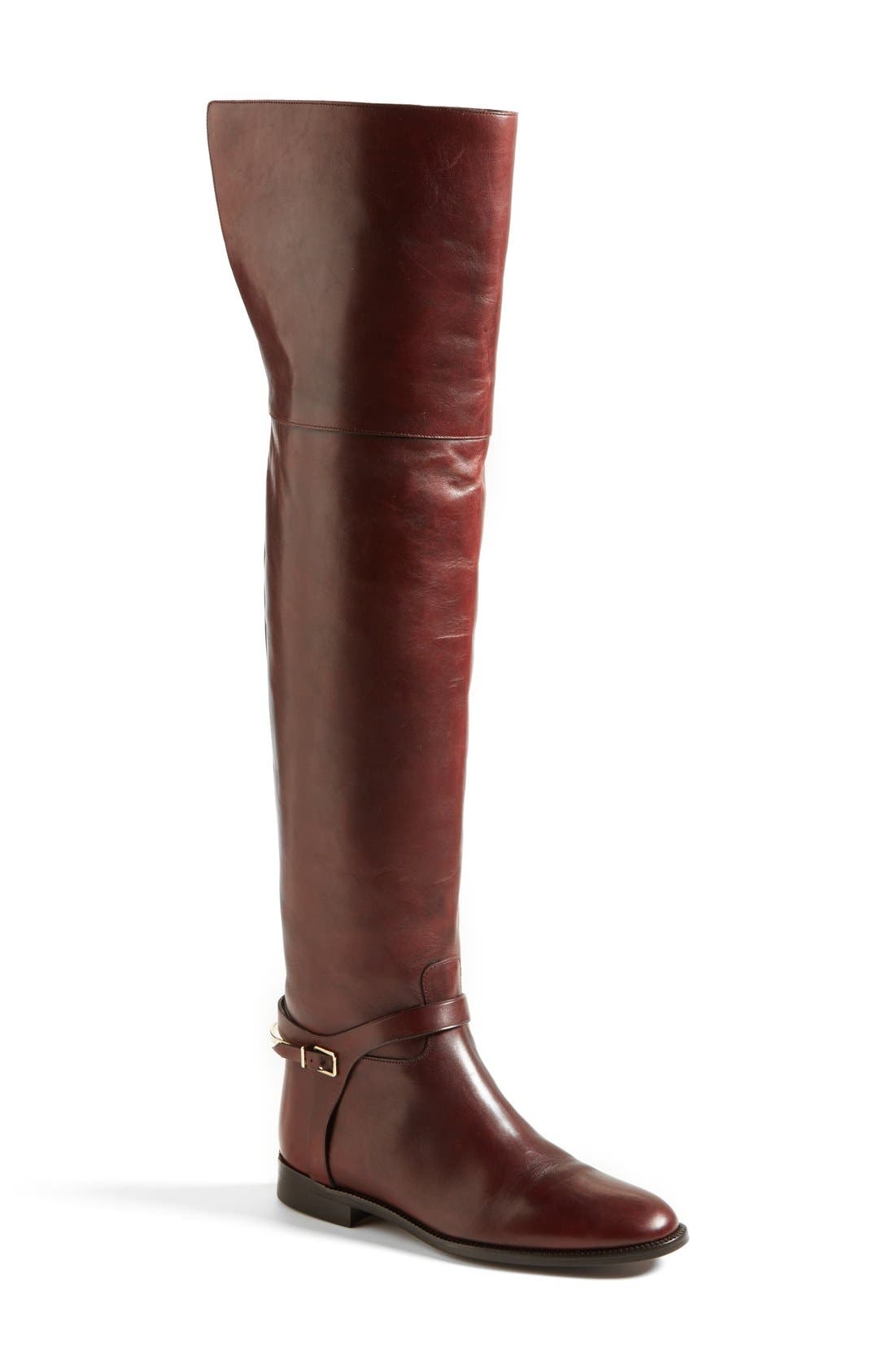 'Carmack' Over the Knee Boot, Main, color, BORDEAUX