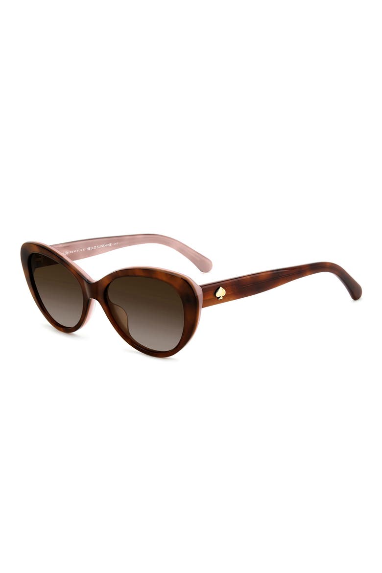 55mm josi cat eye sunglasses, Alternate, color, HAVANA