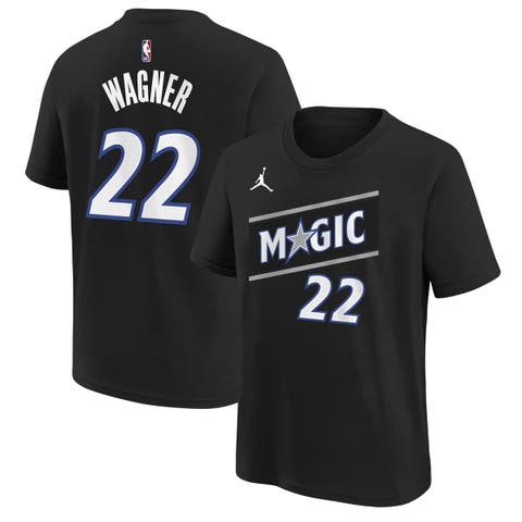 Youth Jordan Brand Franz Wagner Black Orlando Magic Name 
Number T-Shirt - Statement Edition