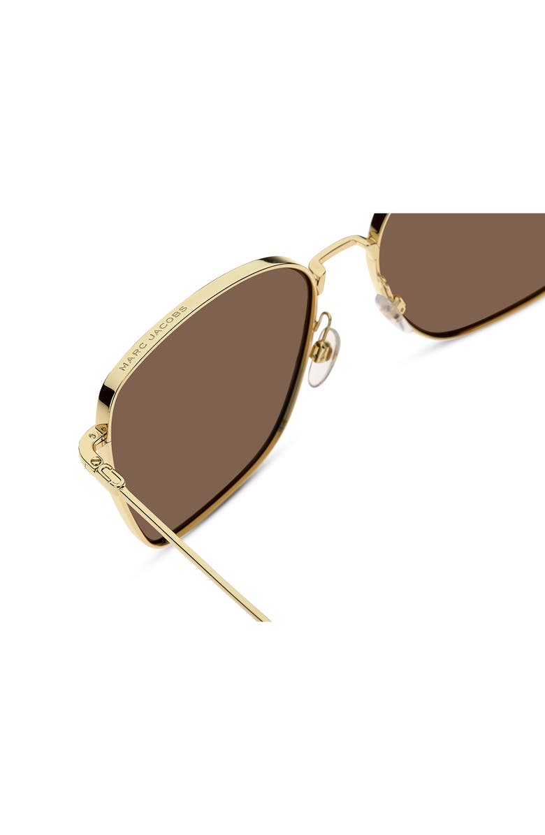 Marc Jacobs 58mm Square Sunglasses, Alternate, color, Gold Brown