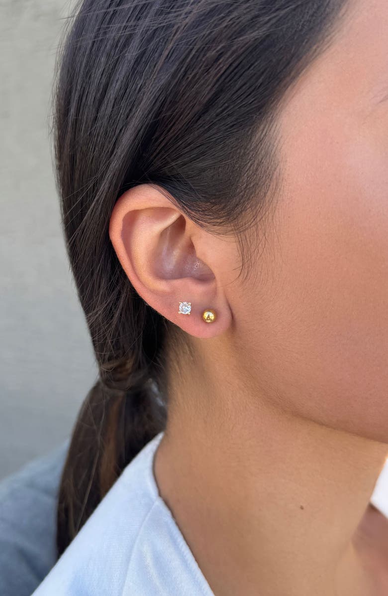 Adornia Set of 4 Assorted Stud Earrings, Alternate, color, Gold