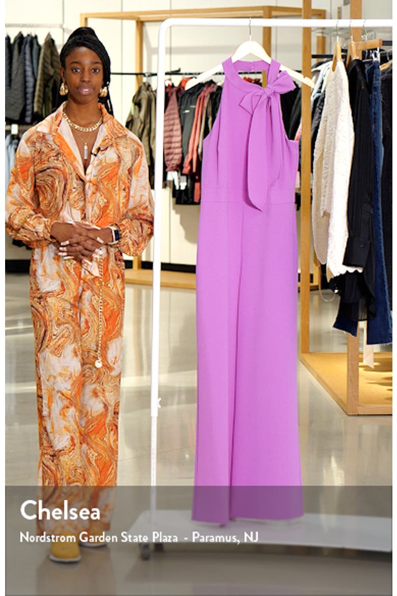 Bow Sleeeveless Crepe Jumpsuit video