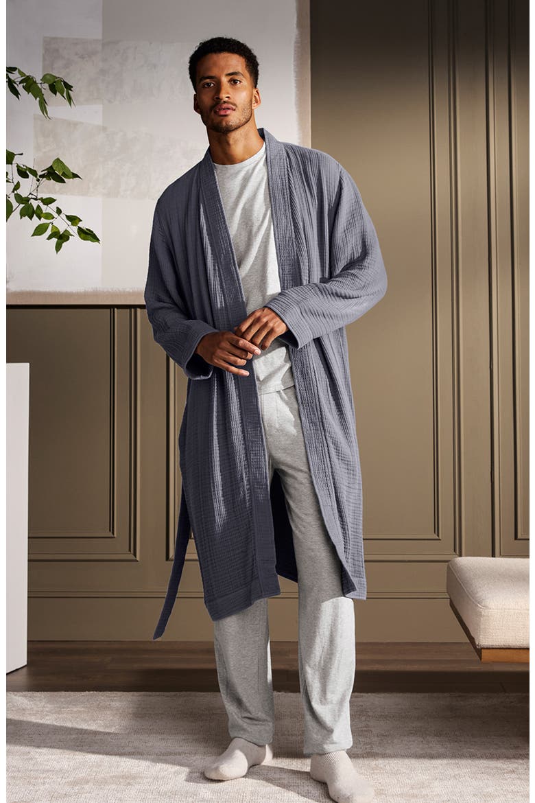 Dream Rib Organic Cotton Robe, Alternate, color, MINERAL
