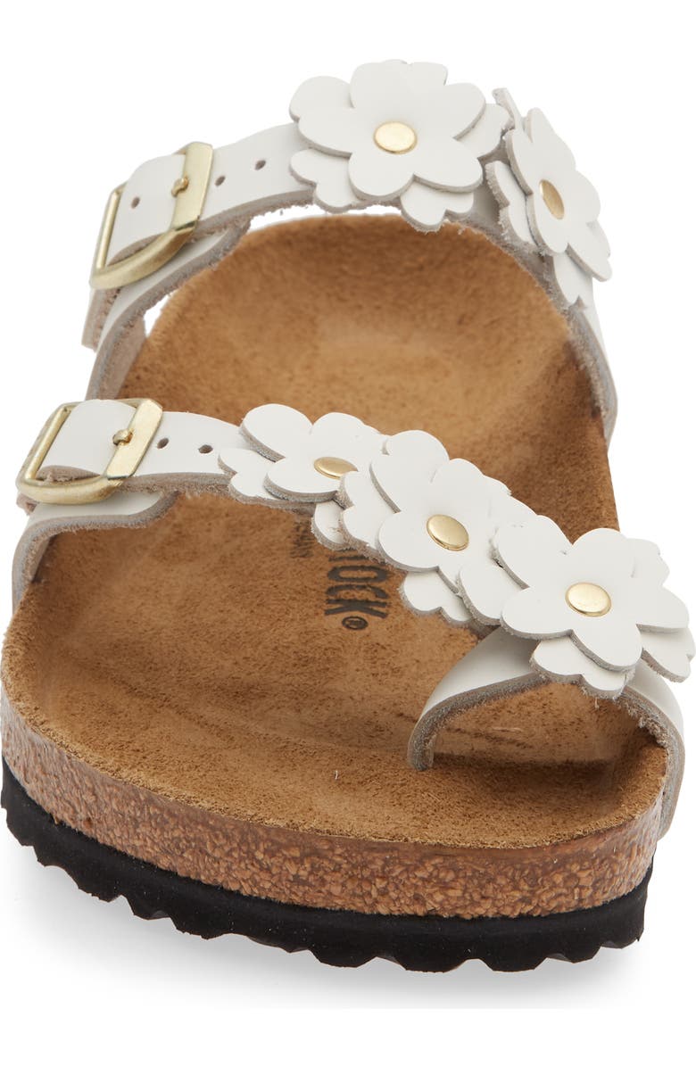 Birkenstock Mayari Flowers Toe Loop Sandal, Alternate, color, White
