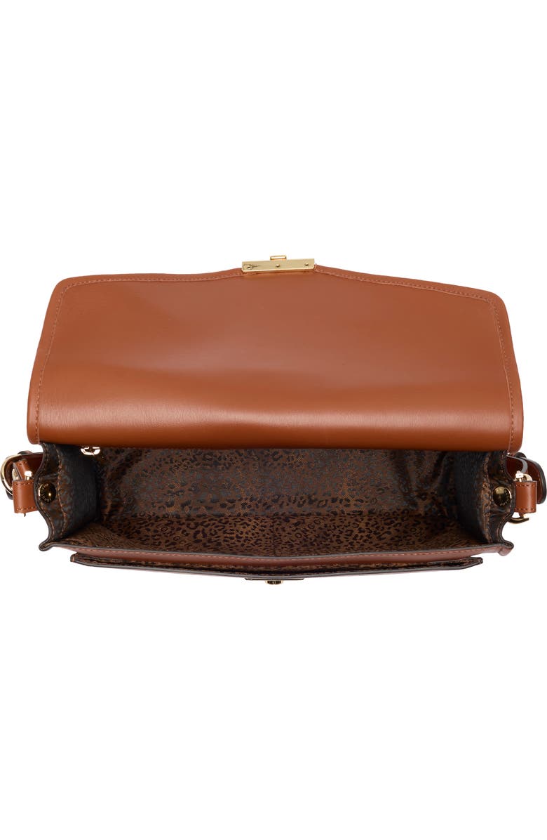 Longchamp Mademoiselle Perforated Shoulder Bag, Alternate, color, Cognac