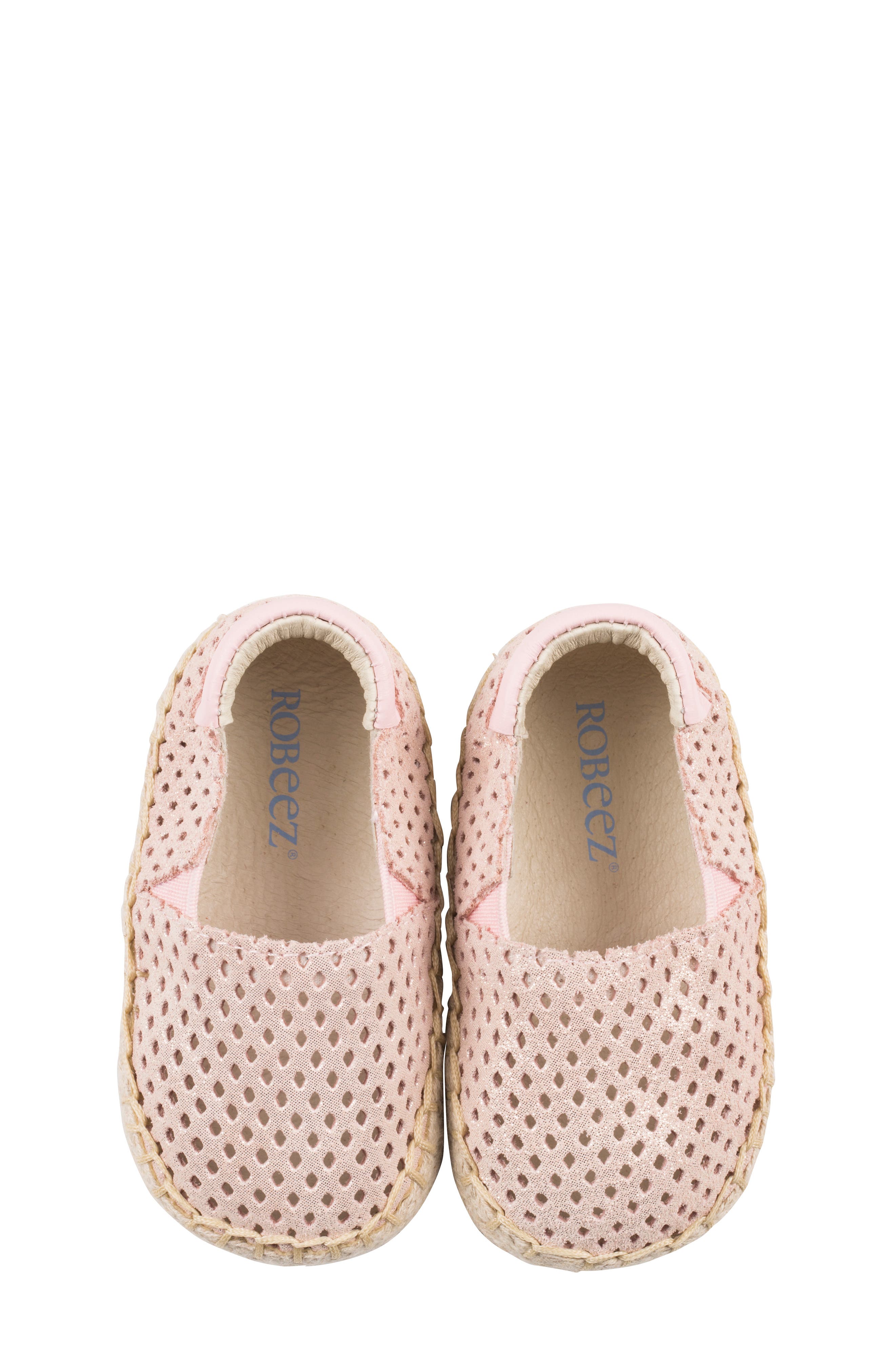 Ellie Espadrille Crib Shoe, Alternate, color, PINK SHIMMER