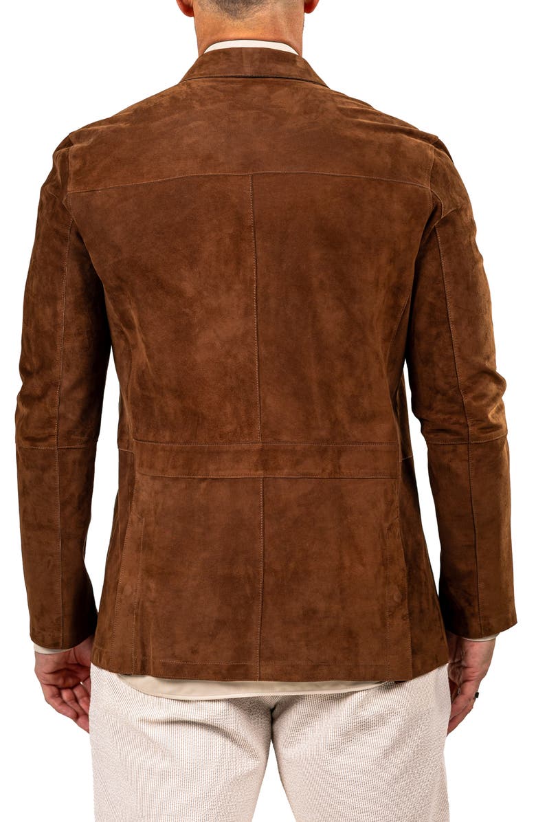 Maceoo Slim Fit Lambskin Suede Jacket, Alternate, color, 
