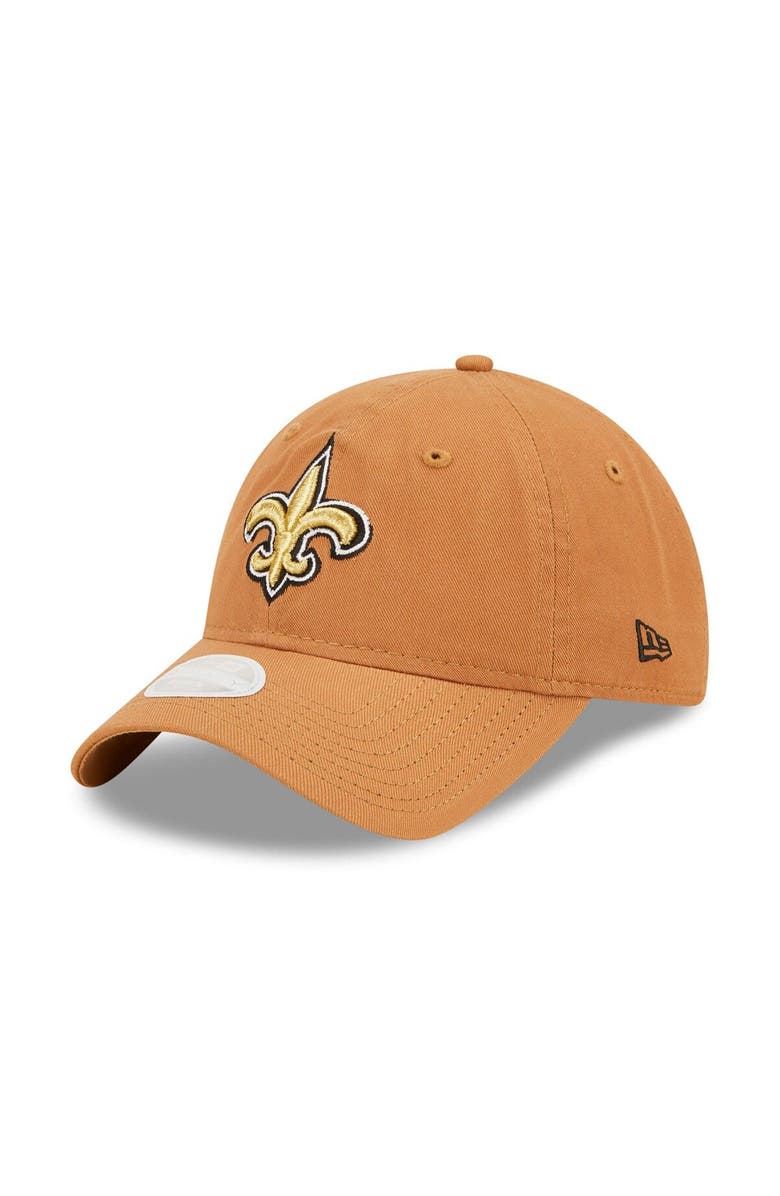 New Era Women's New Era Brown New Orleans Saints Core Classic 2.0 9TWENTY Adjustable Hat, Main, color, 