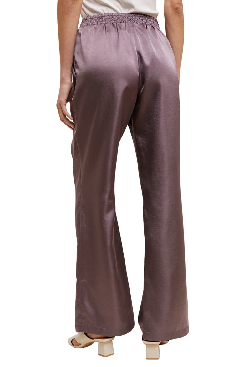 Satin Wide Leg Pants, Alternate, color, MIDNIGHT