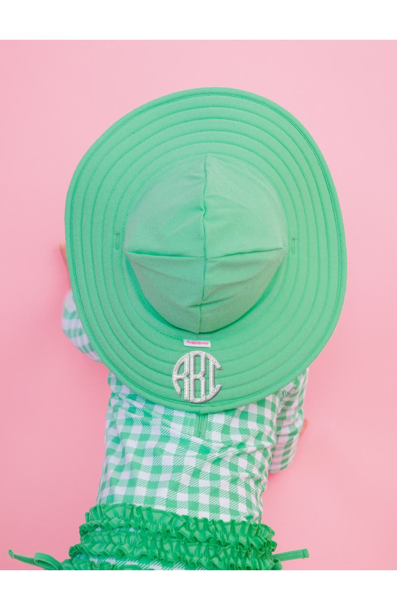 RuffleButts Girls UPF50+ Sun Protected Swim Hat, Alternate, color, Spring Bud