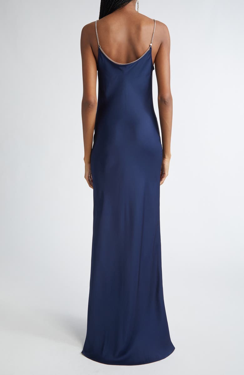 Rabanne Jeweled Cowl Neck Satin Gown, Alternate, color, 