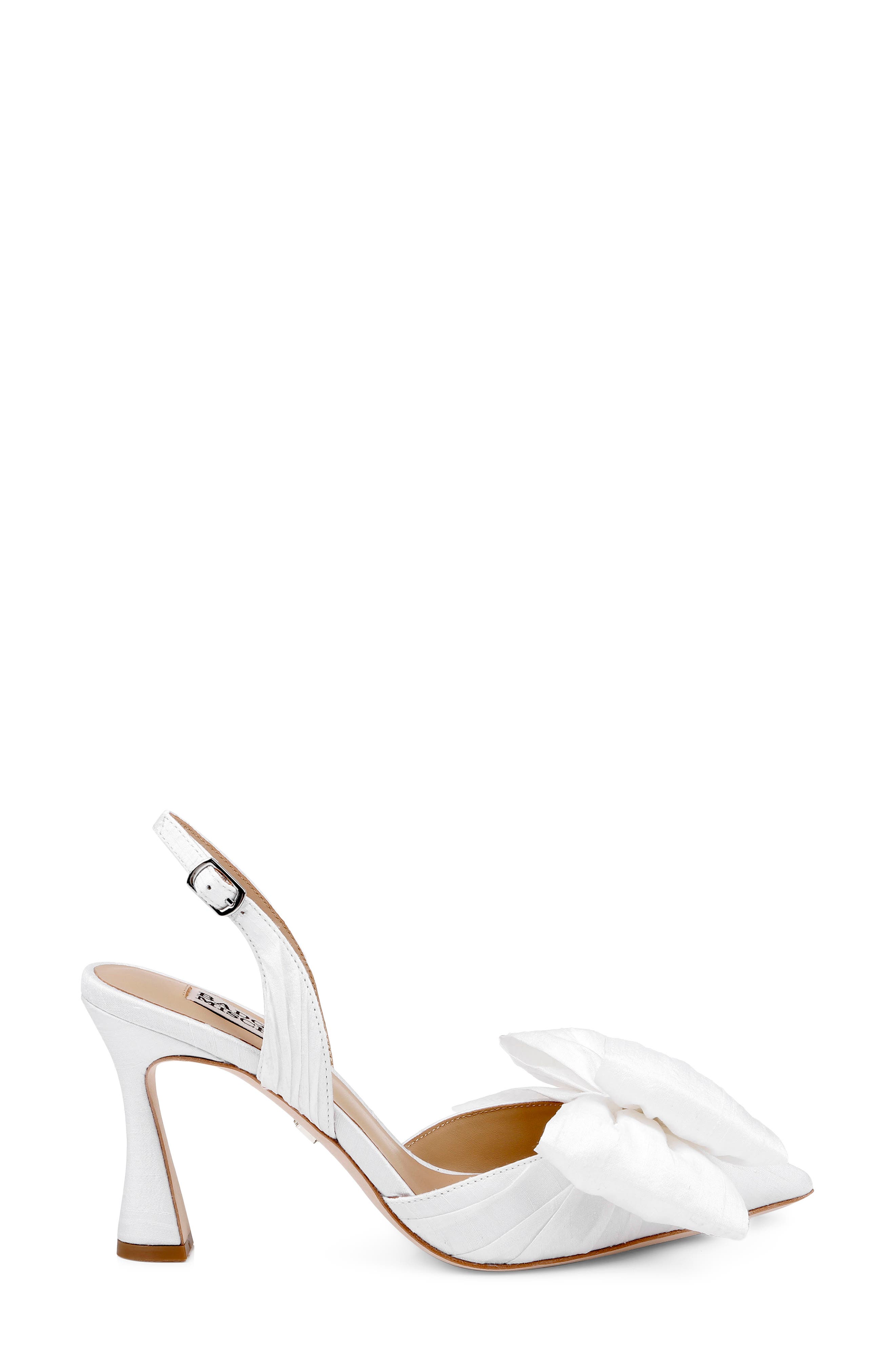 Olisa Slingback Pointed Toe Pump, Alternate, color, WHITE SILK
