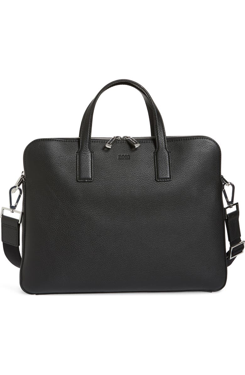 BOSS Crosstown Leather Document Case, Main, color,