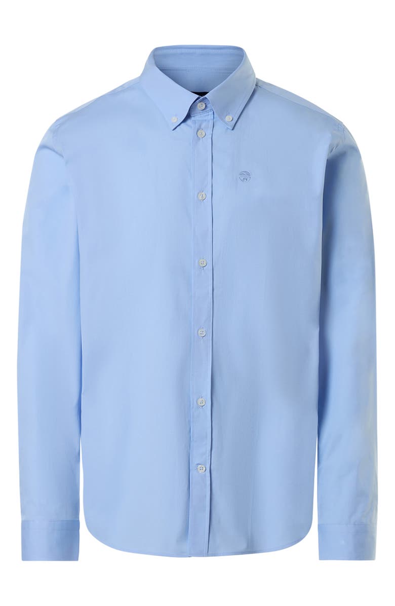 NORTH SAILS Logo Embroidered Stretch Cotton Button-Down Shirt, Alternate, color,