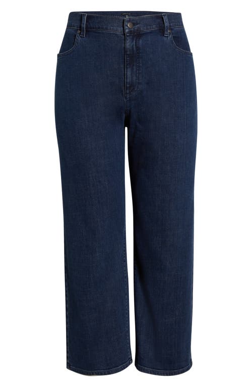 Eileen Fisher High Waist Ankle Straight Leg Jeans In Blue