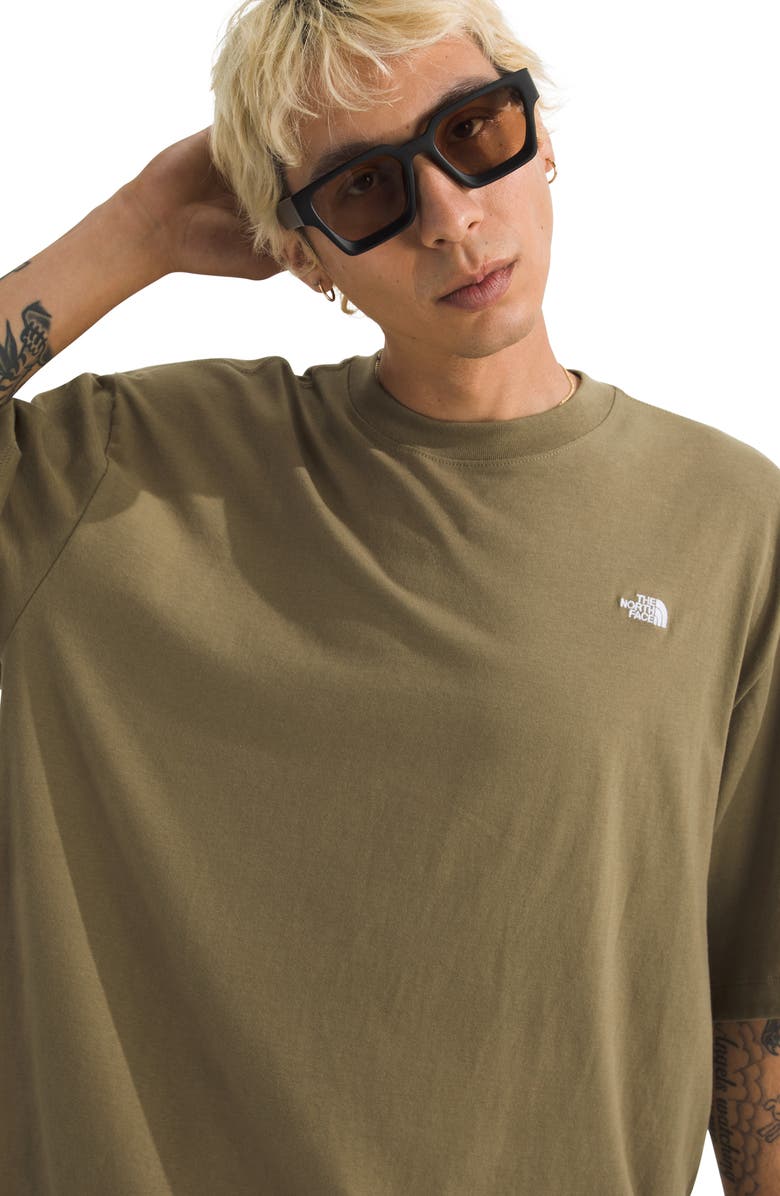 The North Face Essential Simple Dome Oversize Cotton T-Shirt, Alternate, color, Cedar