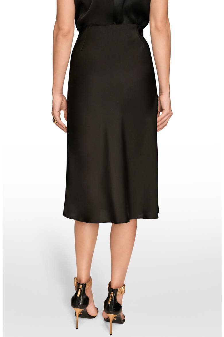 Satin Midi Skirt, Alternate, color, BLACK