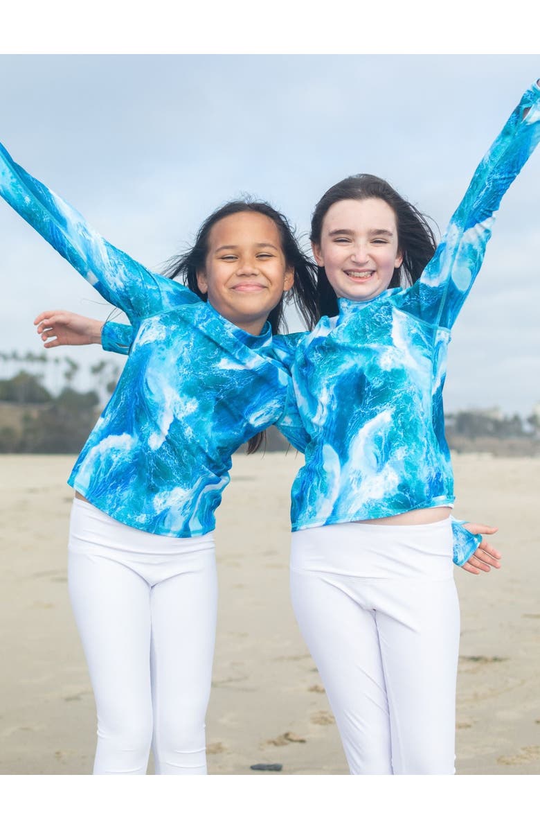 TUTUBLUE Girls' Swim Leggings - UPF 50+, Alternate, color, Solid Bright White