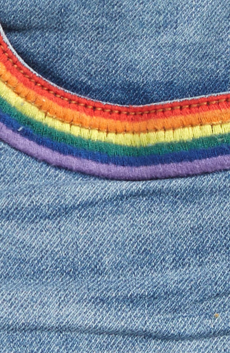 crewcuts by J.Crew Rainbow Pocket Denim Shorts, Alternate, color, 