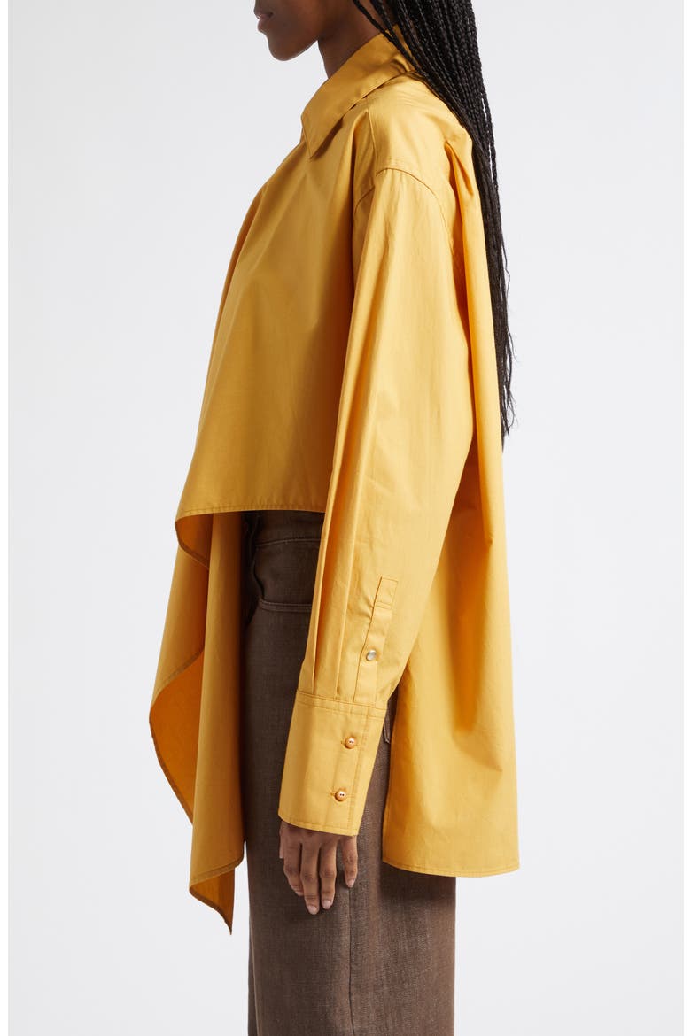 Tess Relaxed Fit Cascade Front Button-Up Shirt, Alternate, color, MARIGOLD