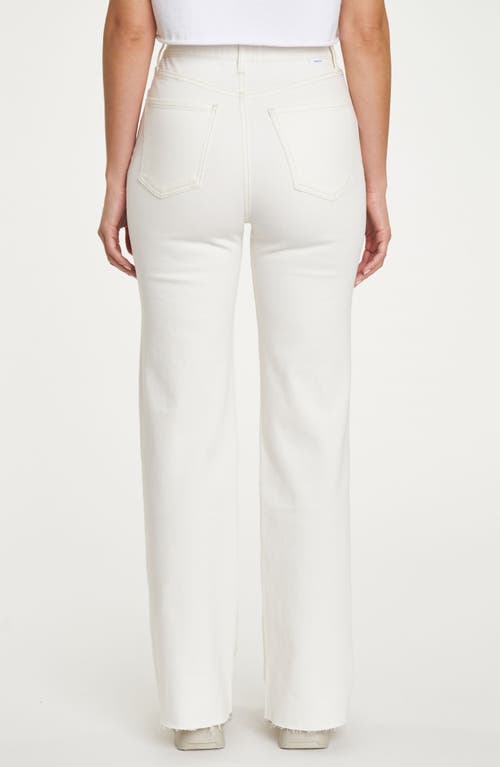 Daze Far Out Raw Hem Jeans In Cream