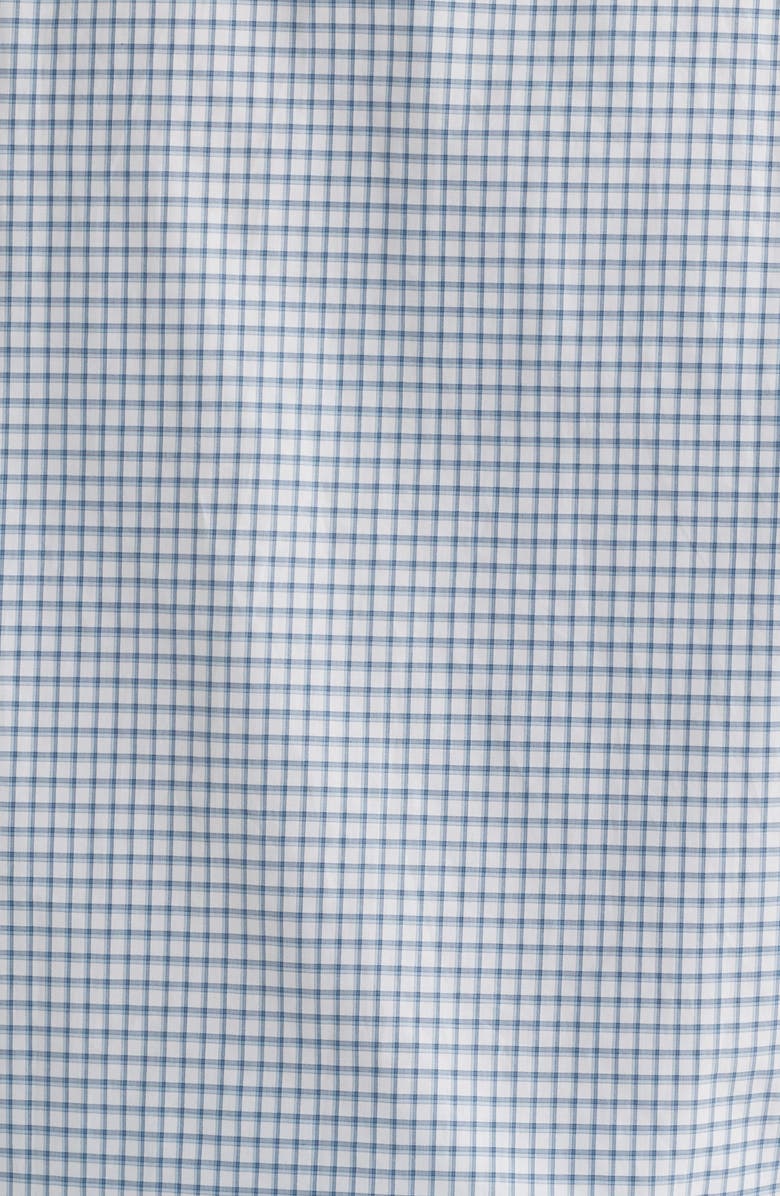 Canali Regular Fit Windowpane Cotton Button-Up Shirt, Alternate, color, Light Blue