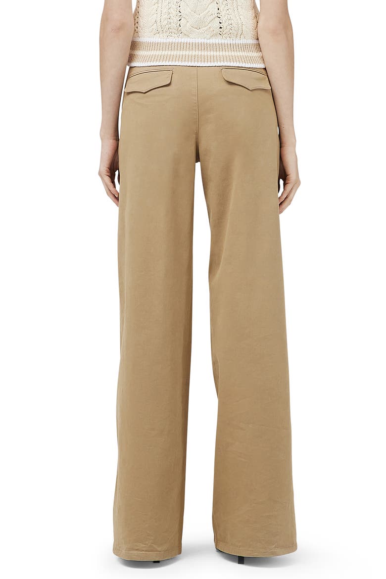 Sofie High Waist Wide Leg Chino Pants, Alternate, color, KHAKI