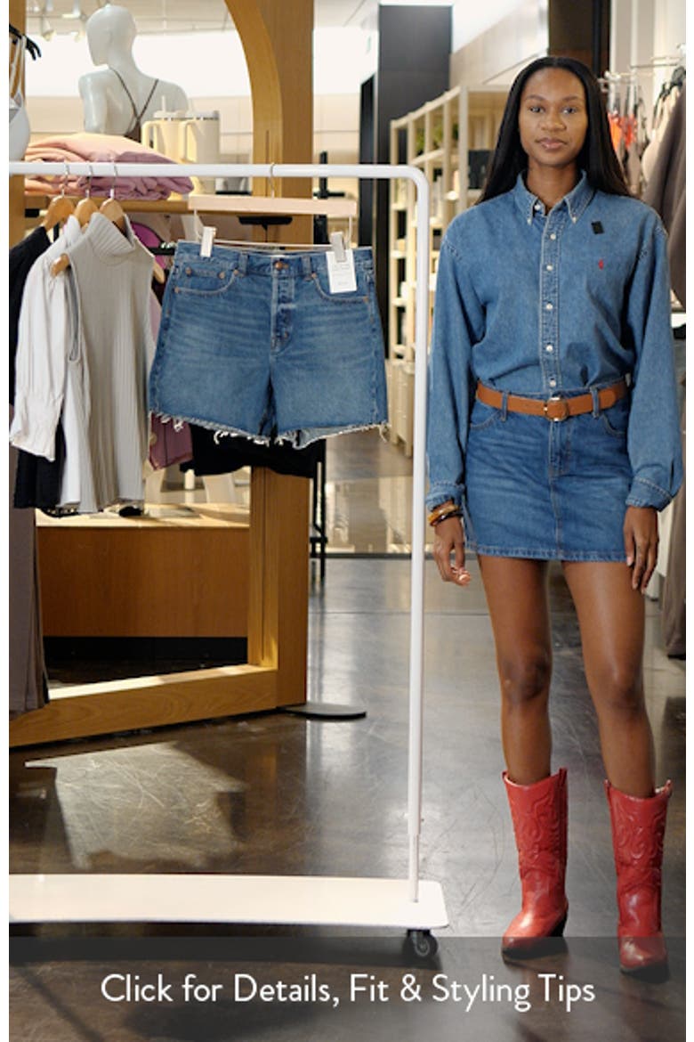 The Brynn Long Cutoff Denim Shorts video