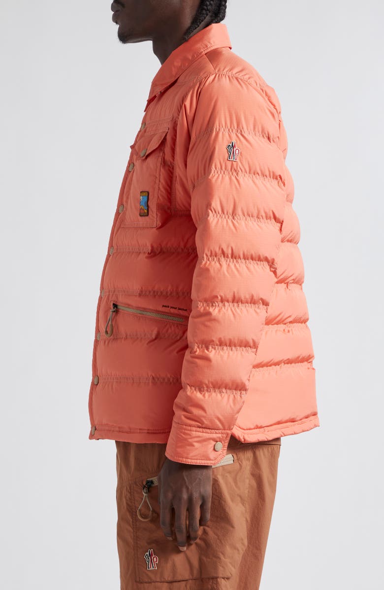 Moncler Grenoble Lavachey Quilted Down Shirt Jacket, Alternate, color, 